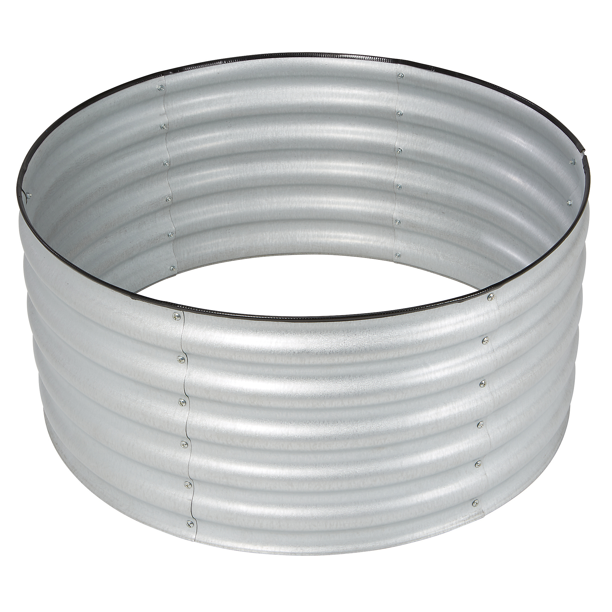 Ironton Round Galvanized Steel Planter Bed, 36in. Dia. x 17in.H, 10 Cu. Ft. Capacity